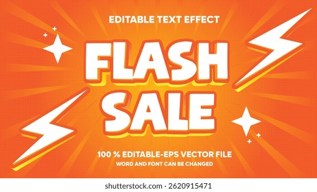 3D Editable flash sale text effect.Editable text effect