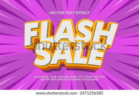 3d editable flash sale text style effect