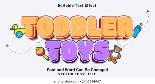 3d editable happy toddler text effect templates.typhography logo