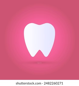 3d editable illustration realistic tooth icon close up vector purple, pink and blue, 3d, vector, suitable for web illustrations, hero pages, landing pages. touch icon symbol. dental health concept.