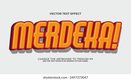 3d editable indonesia text effect, trendy style text effect template