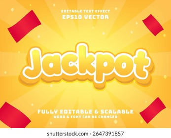3d editable jackpot text effect typography style template