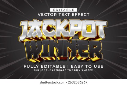 Plantilla de estilo de tipografía de efecto de texto ganador del premio mayor editable 3D