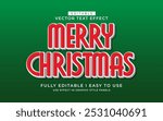 3d editable merry chirstmas text effect style