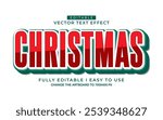 3d editable merry christmas text effect font style