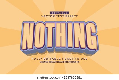 3d editable nothing text effect font style