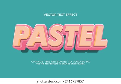 3d editable pastel text style effect