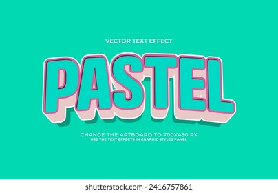 3d editable pastel text style effect