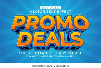 3d editable promo deals text effect typography style template