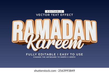 3d editable ramadan text effect typography style template