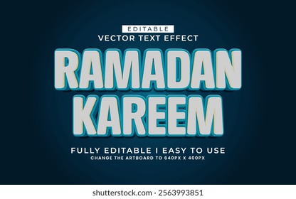 3d editable ramadan text effect typography style template