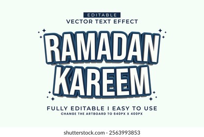 3d editable ramadan text effect typography style template