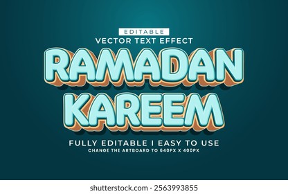 3d editable ramadan text effect typography style template