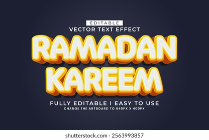 3d editable ramadan text effect typography style template