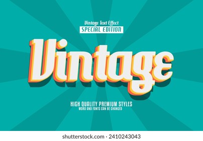 3d editable retro text effect style mockup