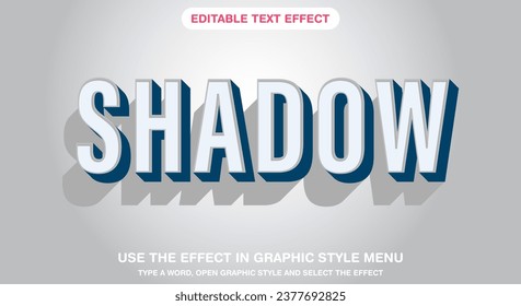 3d editable shadow text effect with realistic shadow