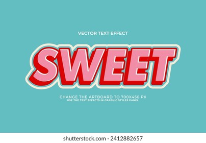 3d editable sweet text style effect