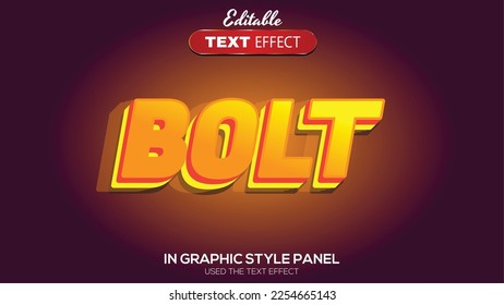 3D editable text effect bolt theme