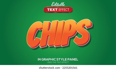 3D editable text effect chips theme