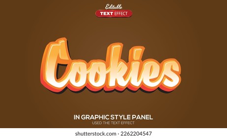3D editable text effect cookies theme