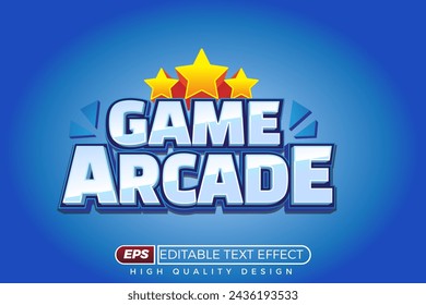 3d editable text effect game arcade