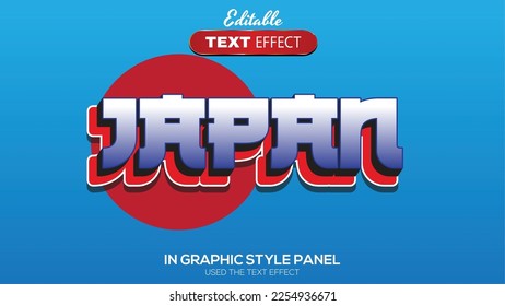 3D editable text effect japan theme