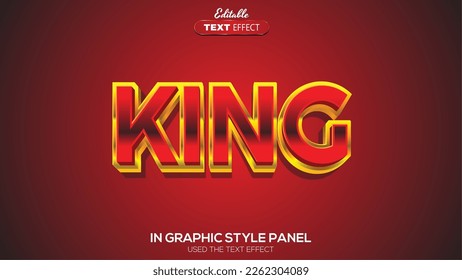 3D editable text effect king theme