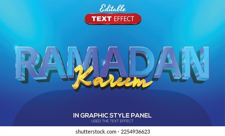 3D editable text effect ramadan theme