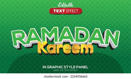 3D editable text effect ramadan theme