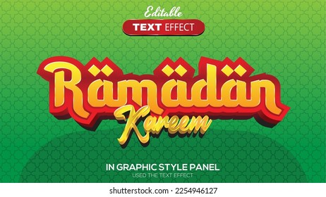 3D editable text effect ramadan theme