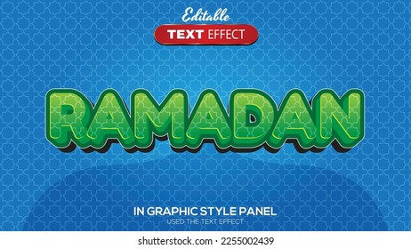 3D editable text effect ramadan theme