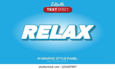 3D editable text effect relax theme