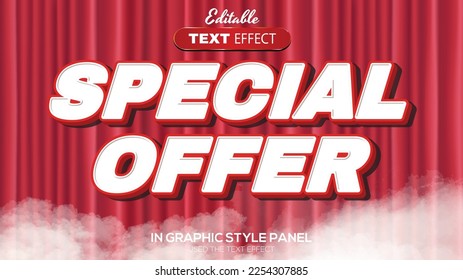 3D editable text effect special offer theme
