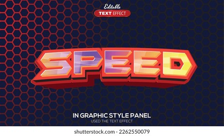 3D editable text effect speed theme