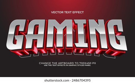 estilo de efecto de texto editable 3d