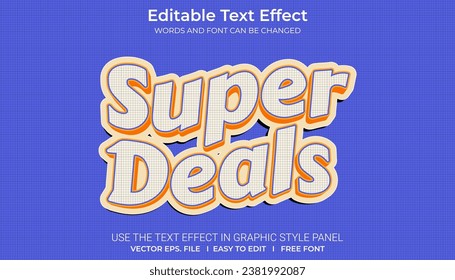 3d  editable text effect Super Deals, perfect for branding or poster purposes.