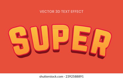 3D editable text effect template style premium vector