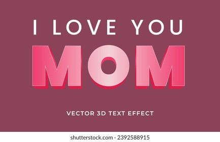 3D editable text effect template style premium vector