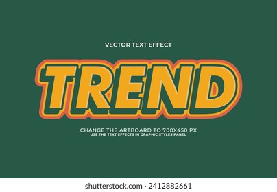 3.d efecto de estilo de texto de tendencia editable