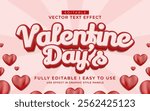 3d editable valentine day text effect typography style