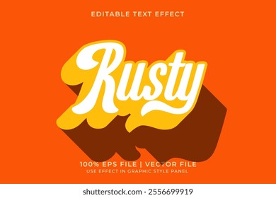 3D Editable vector text effect in Retro or Vintage style