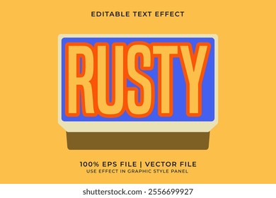 3D Editable vector text effect in Retro or Vintage style