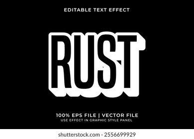 3D Editable vector text effect in Retro or Vintage style