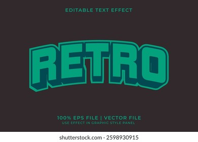 3D Editable vector text effect in Retro or Vintage style	