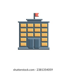 3D Education School Icon. Realistic 3D Education Icon Design Element. Vector Illustration