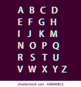 3D Effect alphabet 