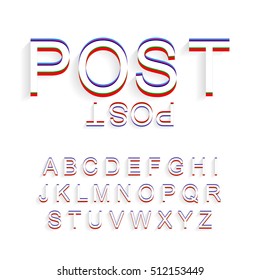 3D effect alphabet. Vector EPS 10.