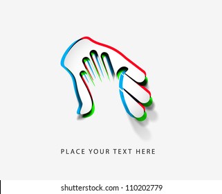 3d effect colorful help icon, vector design.