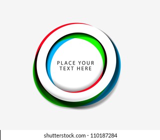 3d effect colorful vector circle banner design.