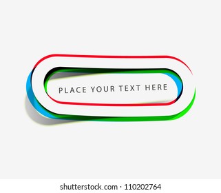 3d effect Colorful vector stickers/ label design element.